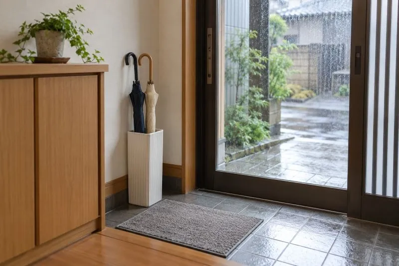 自宅サロンの雨の日対応と置き場の決め方